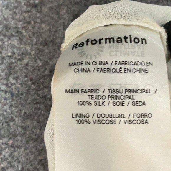 Reformation Joana silk Elegant Cream white Strapless Dress - Picture 9 of 9